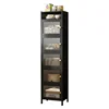 Pantry Cabinet,Tall White Kitchen Storage Cabinet with 2 Doors and Adjustable Shelves, Sideboards Storage Freestanding Cupboard 5