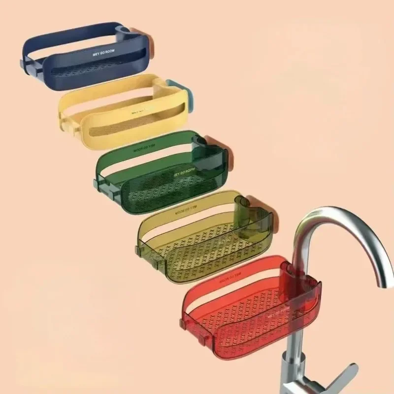 

Drainer Kitchen Items Kitchen Faucet Rack Home Sink Organizer Perforated Pool Sponge Drain Hanger Bathroom Shower Gel Soap Rack