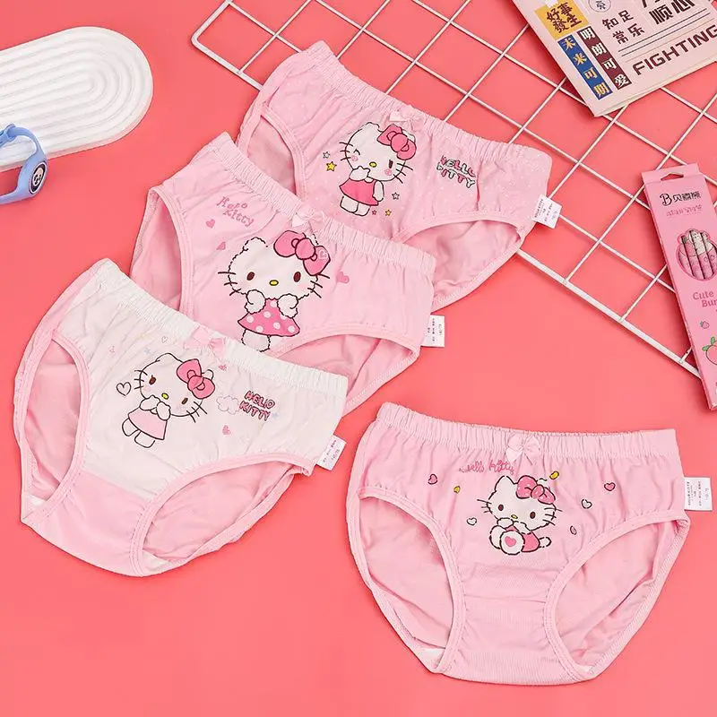 Anime Kawaii Sanrio Hello Kitty Panties Girl Cute Pattern Briefs