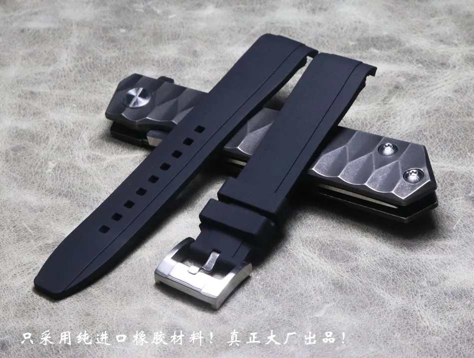 

For Rolex Citizen Bn0193 Tudor Curved Interface Silicone Watchband Strap Black 20mm 22mm 21mm Man Soft Bracelet Accessories