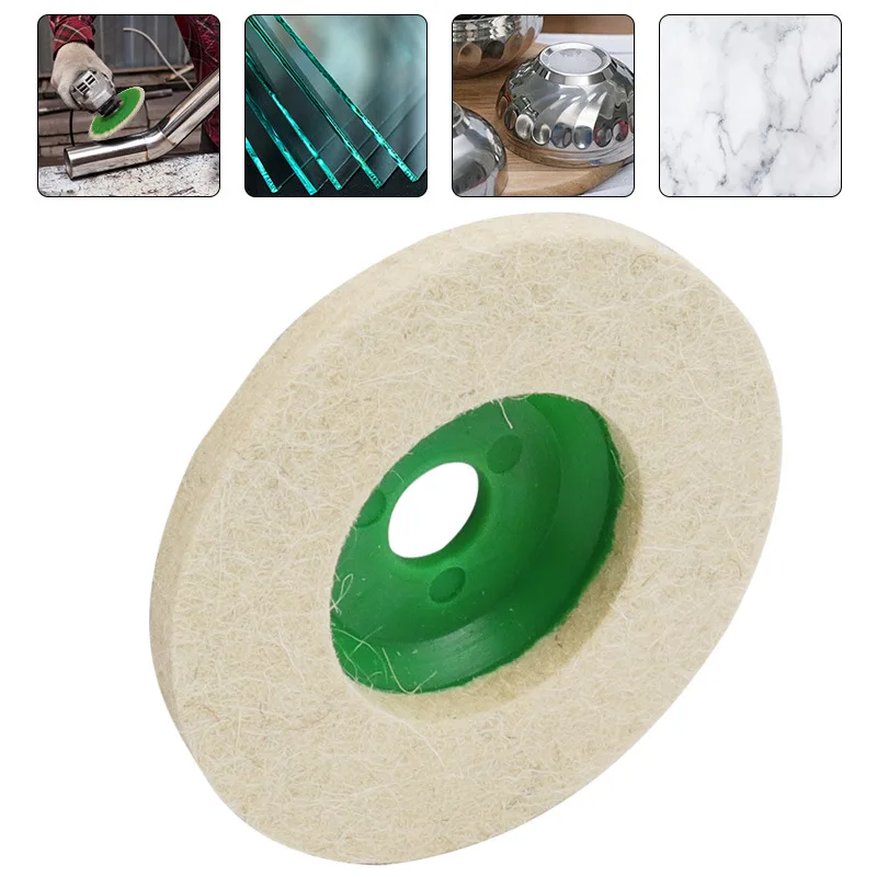 

3/10pcs 4 Inch 100mm Wool Polishing Wheel Buffing Pads Angle Grinder Wheel Felt Polishing Disc For Metal Marble Glass Ceramics