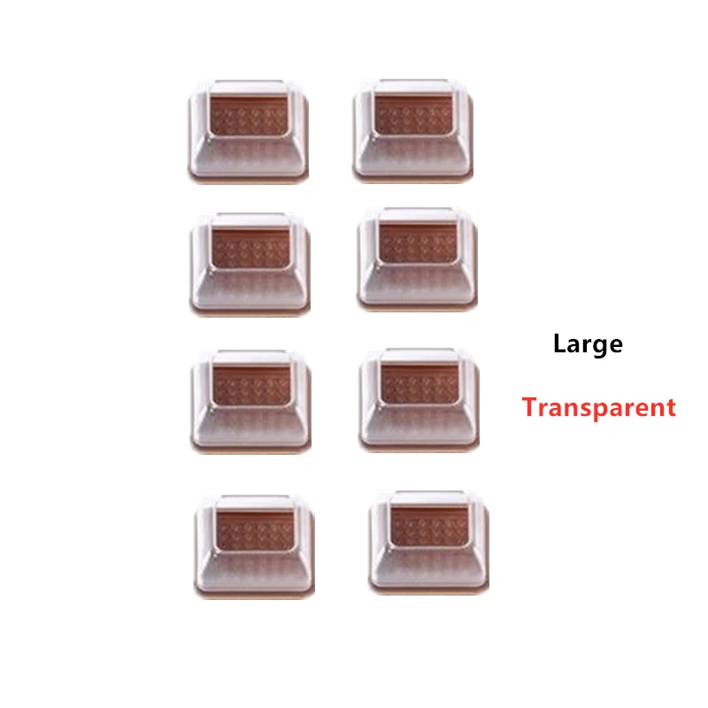 piezas/lote de fundas rectangulares para pies de mesa y silla, resistentes al desgaste y silenciosas, protectoras para patas de silla, almohadillas gruesas de TPE para pies de taburete de muebles