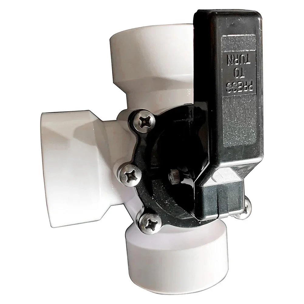

3 Way Slip Valve For Pools & Spas Offers Superior Control 1 1/2 Inch Pool Diverter Valve With 360 Turning Handle