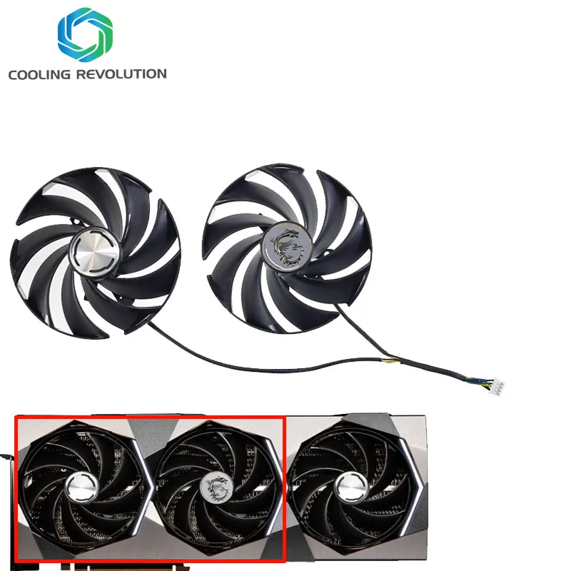 Ventilador de Placa Gráfica para Msi Geforce Rtx4070 4070ti 4080 4080ti 4090 4090ti Suprim Pld10020b12h Dc12v 065a Pinos 95 mm - Imagem 3