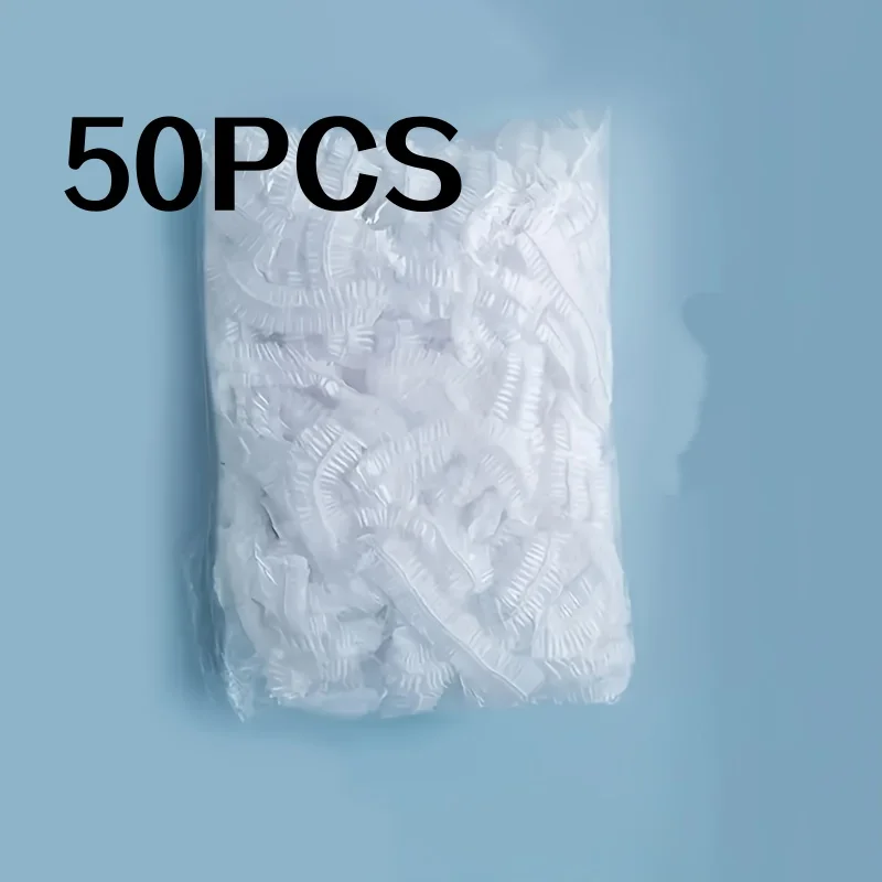 Saç Boyama, Banyo ve Saç Yıkama için 50/100 Adet Tek Kullanımlık Duş Boneleri, Elastik Açıklıklı Şeffaf Duş Boneleri, Su Geçirmez, Otel Kuaförlüğü Özel Duş Boneleri, Tatil Hediyeleri, Noel ve Cadılar Bayramı Hediyeleri