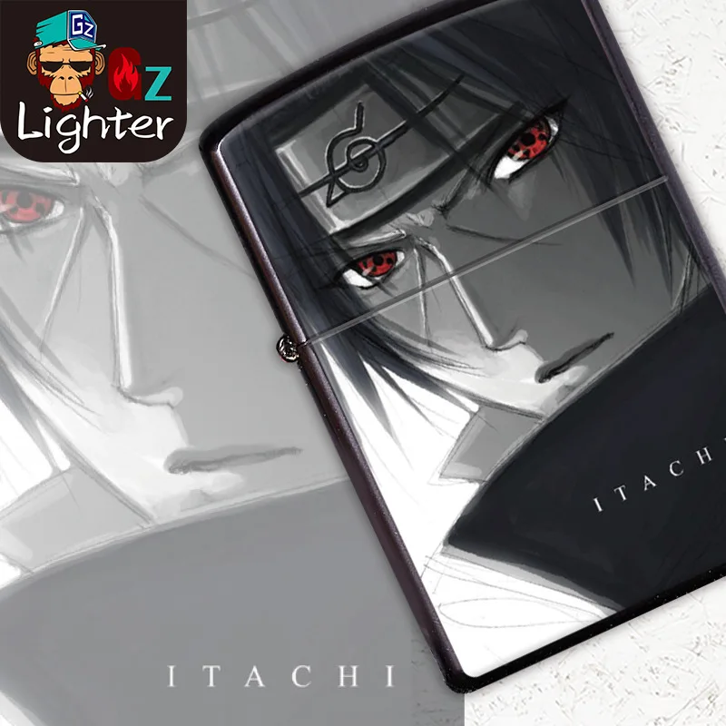 Naruto Metal Kerosene Lighter Anime Cartoon Uchiha Itachi Windproof Fun Smoking Ligniter Accessories Man Woman Creative Gift 2 Naruto Metal Kerosene Lighter Anime Cartoon Uchiha Itachi Windproof Fun Smoking Ligniter Accessories Man Woman Creative Gift 2