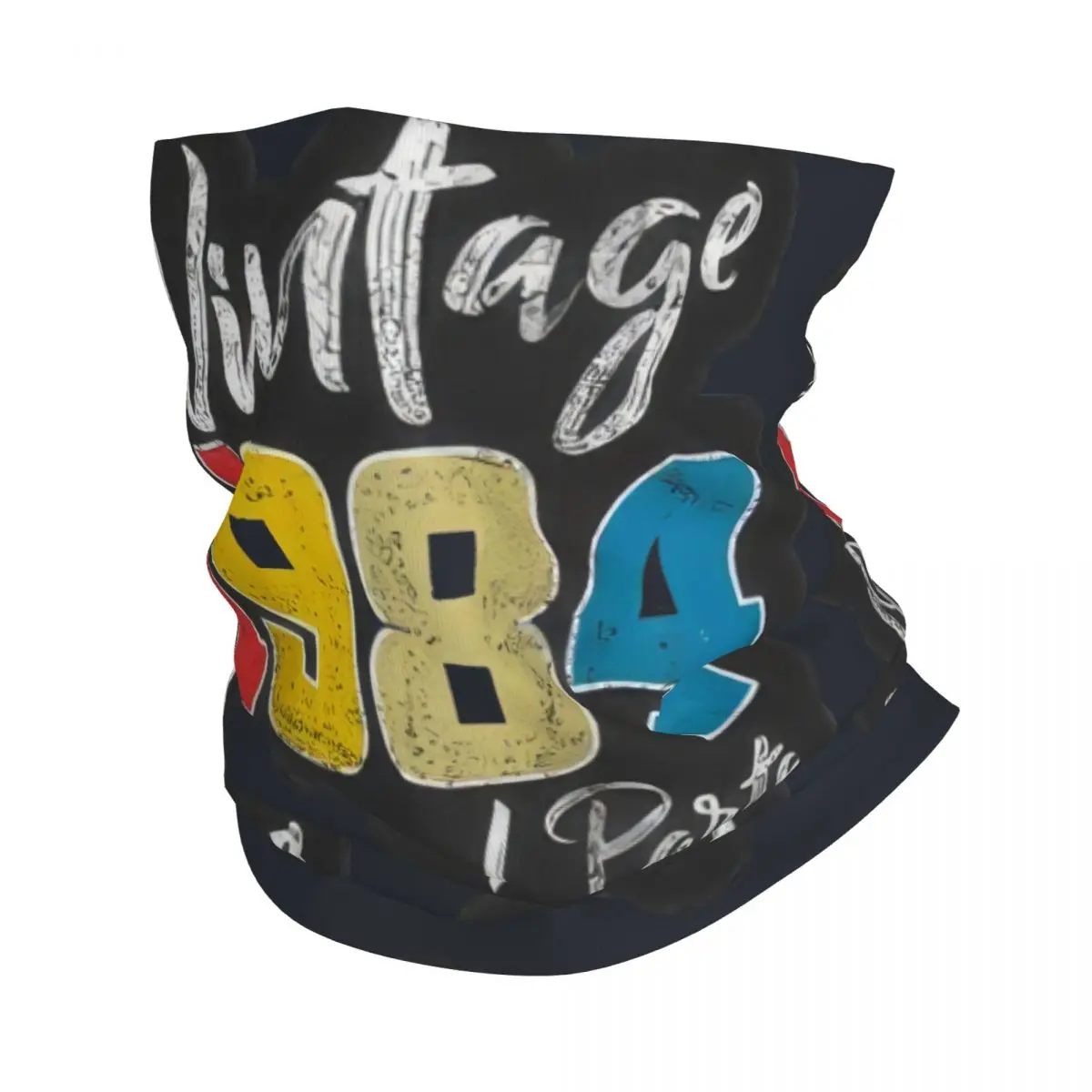 40th Birthday Gift 1984 Vintage Original Parts Neck Gaiter Printed Unisex Face Mask Scarf Warm Headband Hiking Windproof