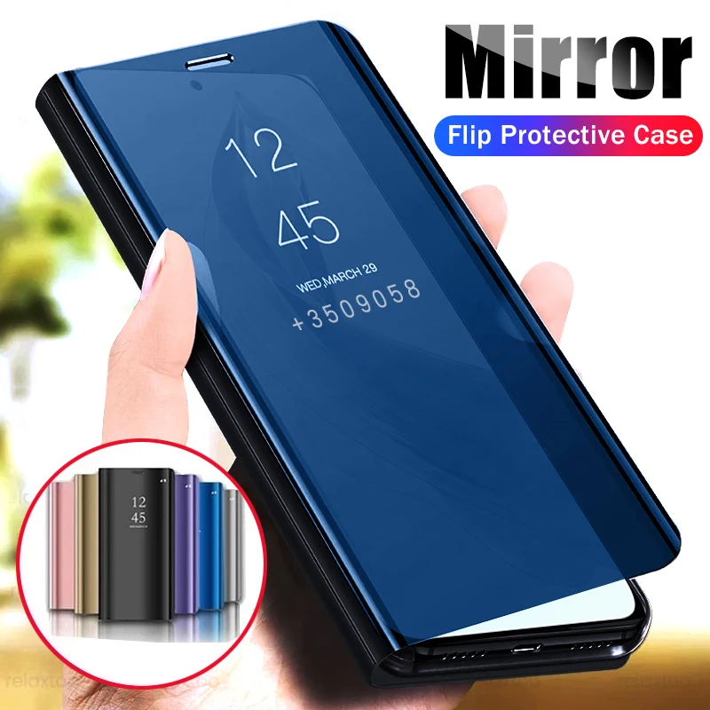 Honor90 Light 5G Case Smart Mirror Leather Magnetic Flip Stand Cover On Per Honor 90 Lite 90 Lite 5G 2023 Crt-Nx1 6.7 "Book Coque