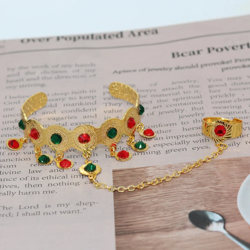 Children's Coin Bracelets in Dubai, Africa, Colorful Gemstone Rings for Wwomen in the Middle East and India, Wedding Gift