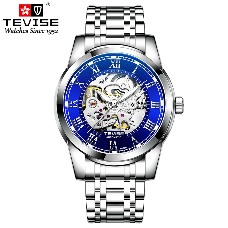 Tevise mechanical watch for man business watch HOLLOW