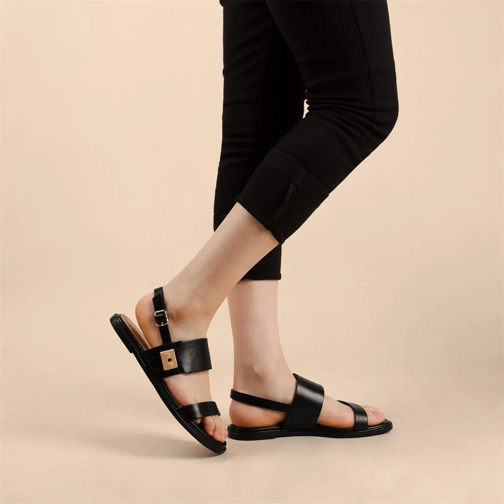 Женские пляжные сандалии ручной работы с открытым носком и ремешком с ...