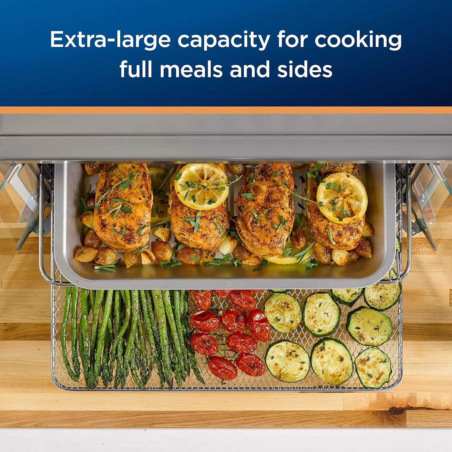 Toaster, Large Enough for 2 Pizzas, Stainless Steel French Doors, XL Sized 3