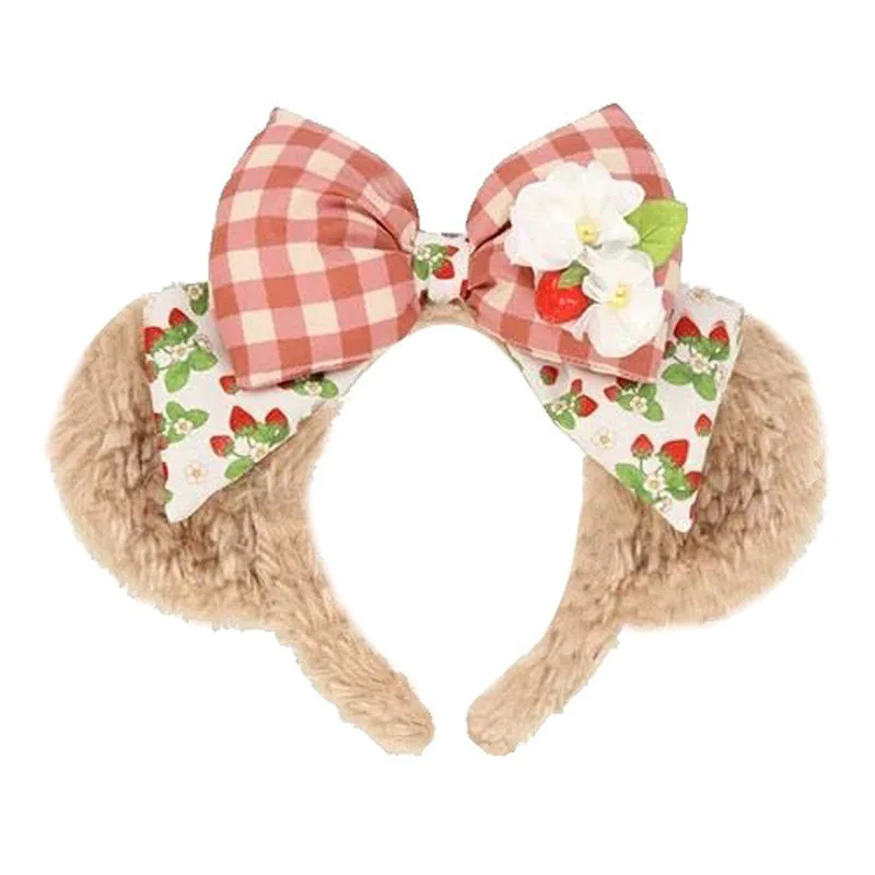 Disney Duffy Bow Headband Cute Kawaii Mickey Minnie Fashion Toys Sweet Heart Fashion Trend Headwear Christmas Gift