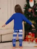 Christmas Matching Pajamas Set Mom Dad Kids Set Xmas Pjs Long Sleeve Top+Pants 2 Pieces Suit Baby Romper Warm Pjs Homewear Look 6