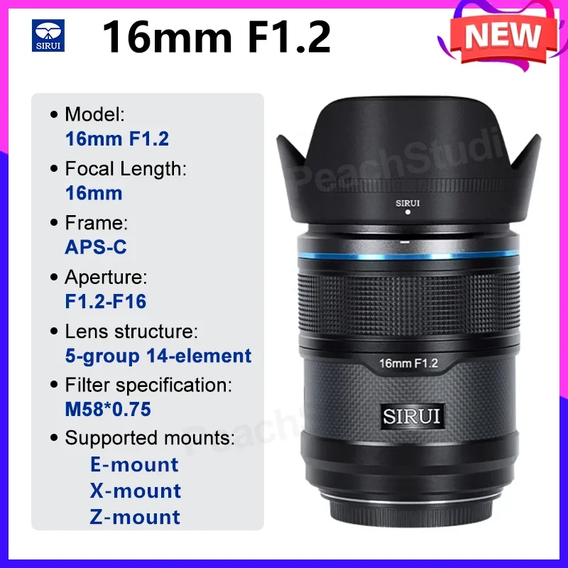 SIRUI Sniper 16mm F1.2 75mm F1.2 23mm 33mm 56mm F1.2 Sniper