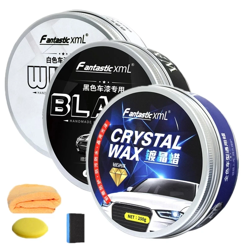 250g Car Wax Crystal Plating Set Hard Glossy Wax Layer Covering Paint Surface Coating Formula Waterproof Film Car Polish car restorer paste