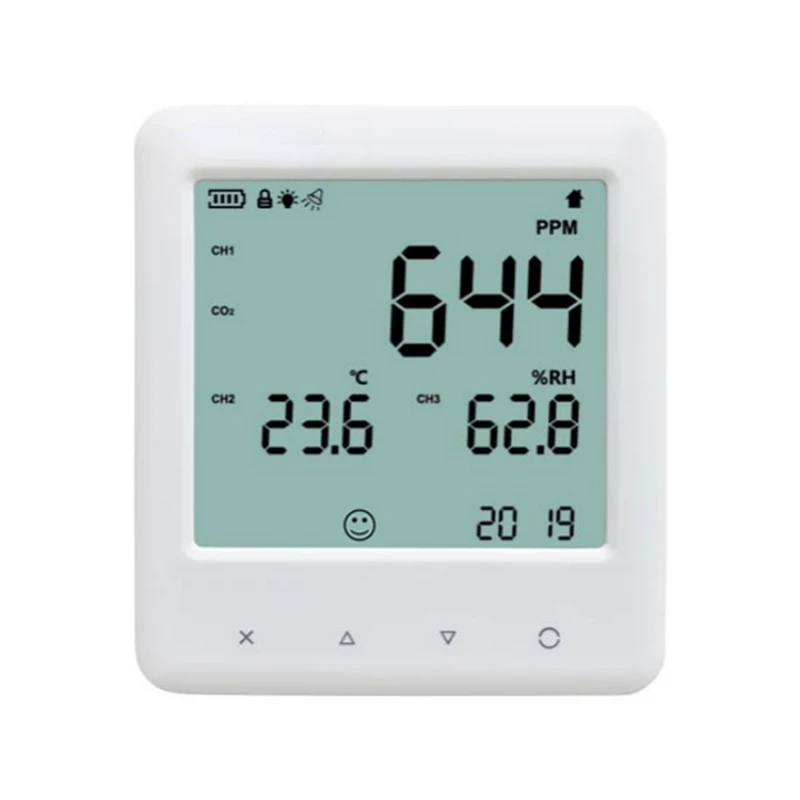 

DC-YEM-40BL Digital CO2 Meter Hygrometer Thermometer Data Logging Function Gauge Temperature Humidity