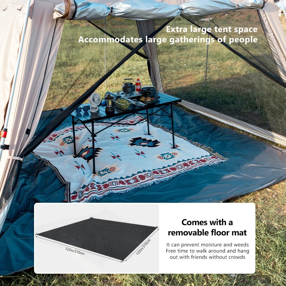 Camping Tent 5-9 Person Waterproof Sun Protection Aluminum Poles 210D Oxford Fabric For Beach Hiking Fishing camping tent