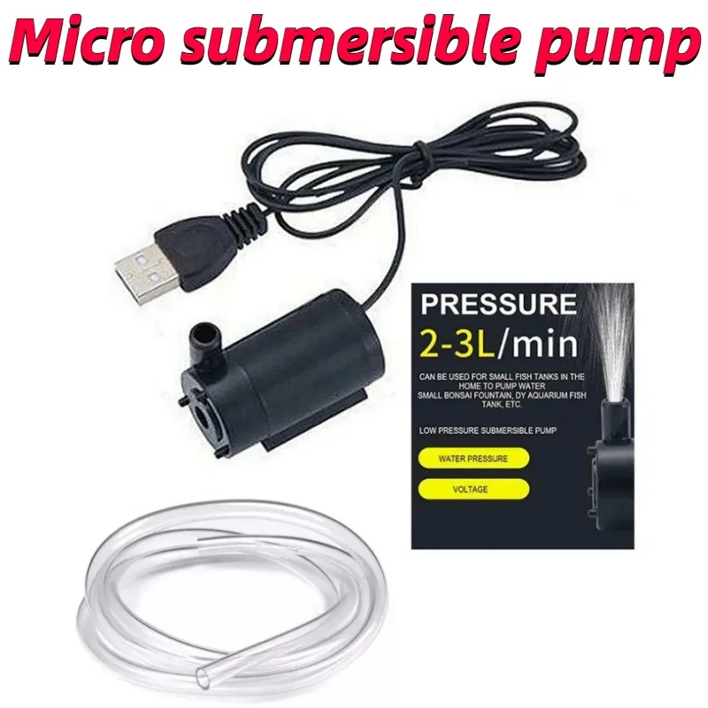 USB Submersible Pump Silent Micro Water Pump 3V 5V DC Low-voltage Portable Water Suitable for Fish Tank Fountain Aquariums water pump
