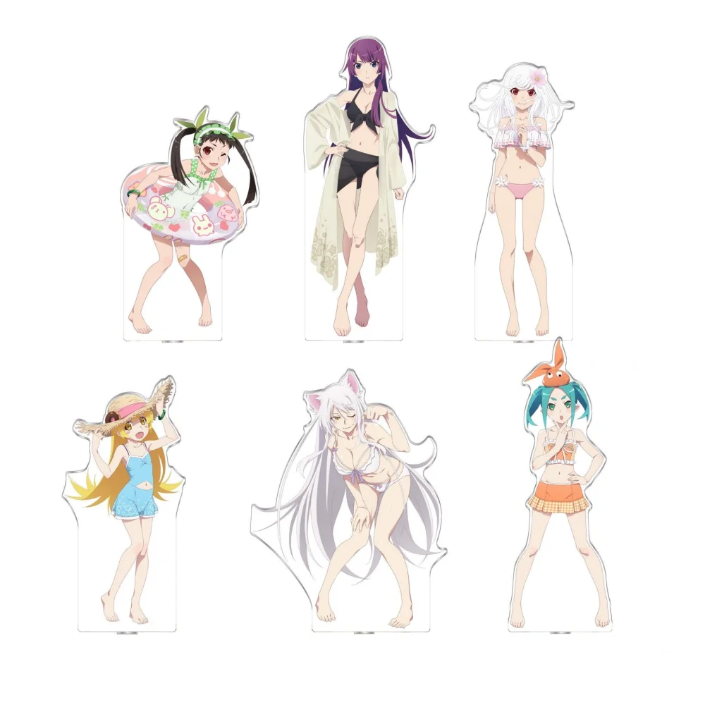 Anime Store Monogatari Serie Yotsugi Ononoki Hitagi Senjogahara Nadeko Sengoku Acryl HD Charaktere stehen Fans Geschenke über 15cm – Detail 2