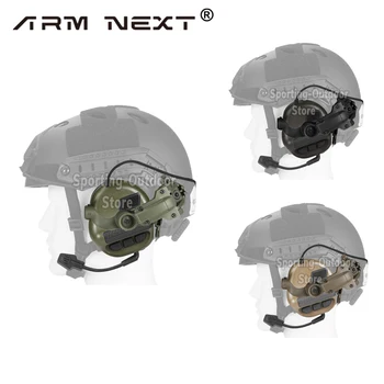 ARM NEXT 전술 헤드셋, 군사 사냥 사격 소음 차단 헤드폰, 빠른 헬멧 OPS 웬디 M-LOK ARC 헤드셋