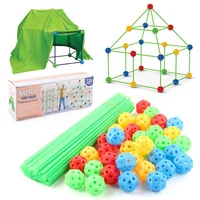 Children's Construction Toy Outdoor Toy Fort Building Kits Construction Creative Castles Tunnels Game Tent Toy for Girls Boys 1