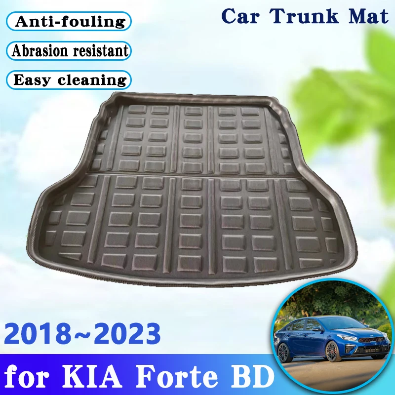 

Car Rear Trunk Floor Mat For KIA Forte 2023 Accessories 2022~2018 Waterproof Rear Boot Cargo Liner Trunk Tray Carpet Storage Pad