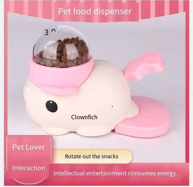 Yellow Duck Dog Automatic Feeder Interactive Pet Feeding Machine Puppy Food Dispenser Toy Training Device 5