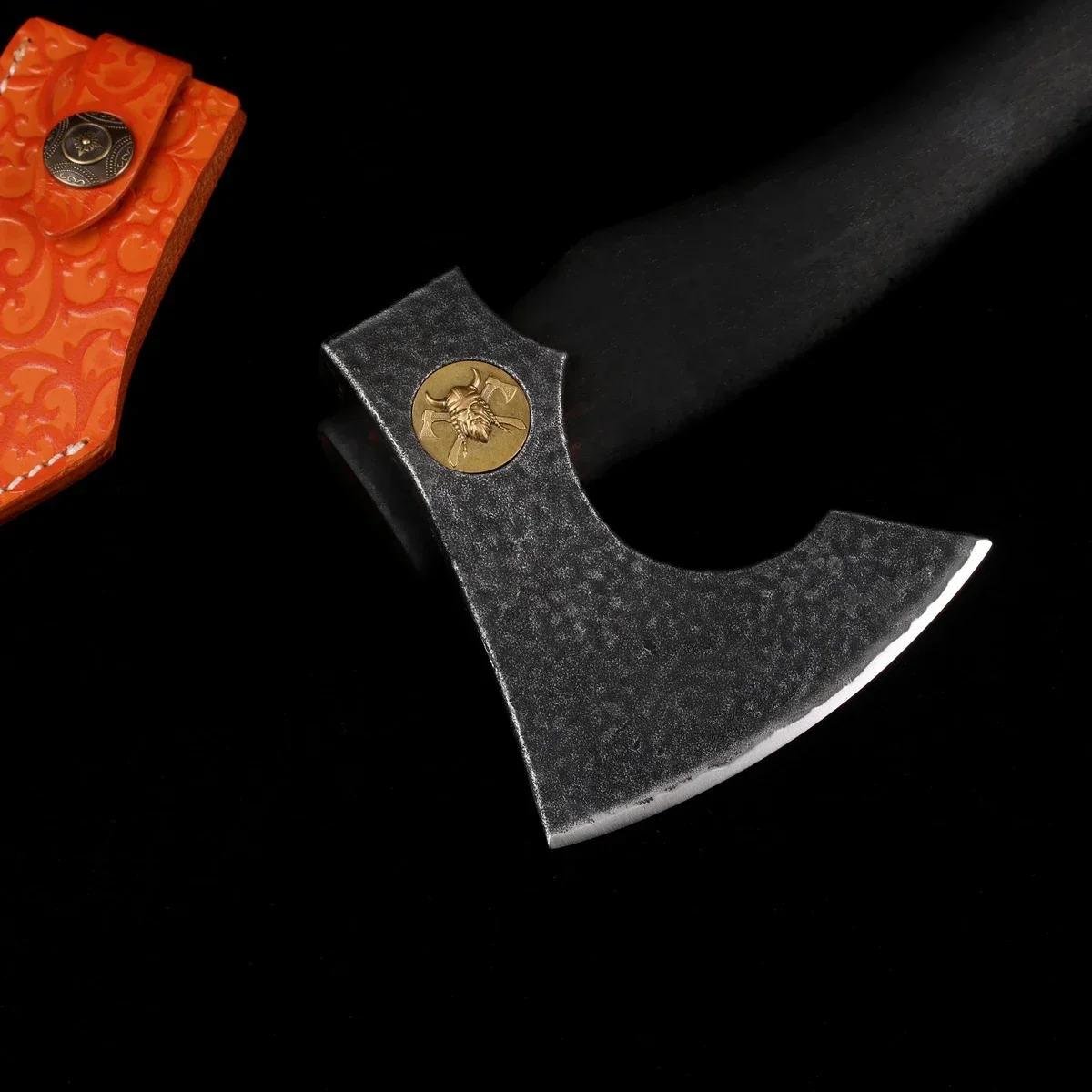 Hand axe hatchet with sheath outdoor backpacking camping hatchet stainless Viking Axe 400g HRC55 3