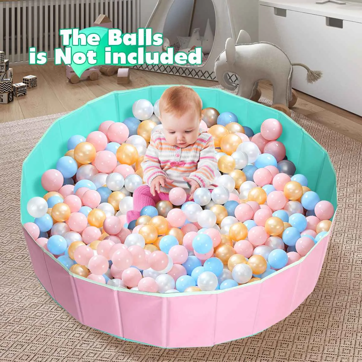 Ocean Ball Folding Pit Pool For Kids Baby Children Indoor Cloth Playing Toy 