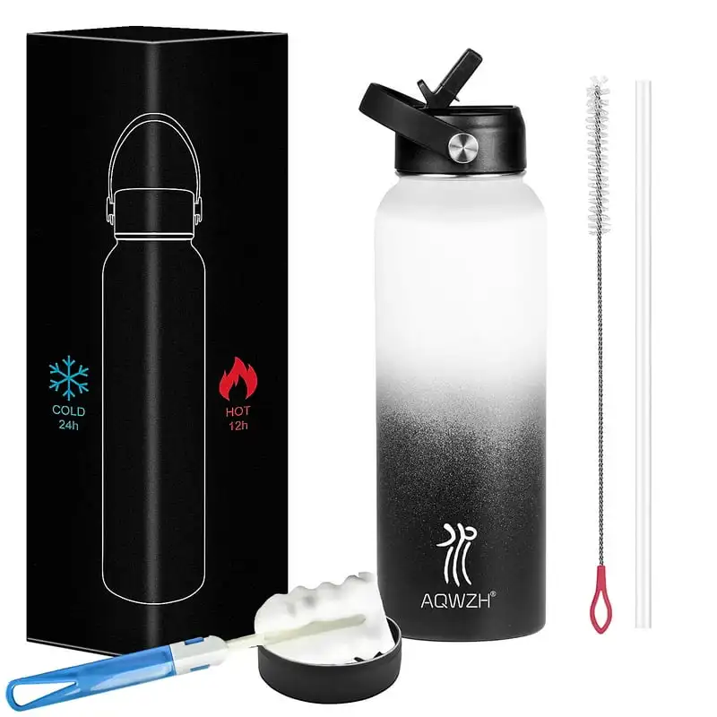 Iron Flask Sports Water Bottle - 32 Oz, 3 Lids (Straw Lid), Vacuum Ins -  Clean Water Mill