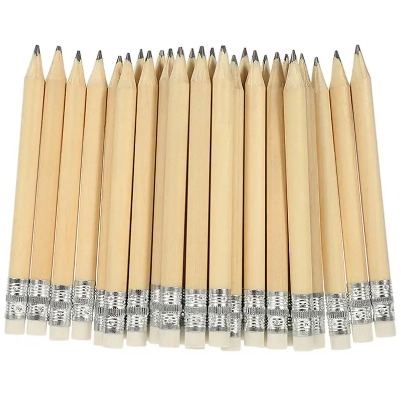 Lapis de Escrita Curta com Borracha Lapis Pequenos Lapis Mini Golfe para Desenho 10cm 100pcs lapis de escrita curta com borracha lapis pequenos lapis mini golfe para desenho 10cm 100pcs