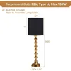 30.5" Gold Buffet Lamps Set of 2 with Black Shade, Buffet Table Lamps Set of 2 for Living Room, Black Gold Lamps for Dining Room 4