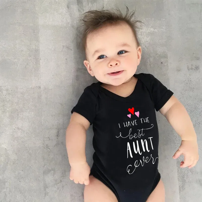 

I Have The Best Aunt Baby Rompers Cotton Short Sleeve Boys Girls Jumpsuits Infant Outfits Gifts Kids Summer Clothes Outwear