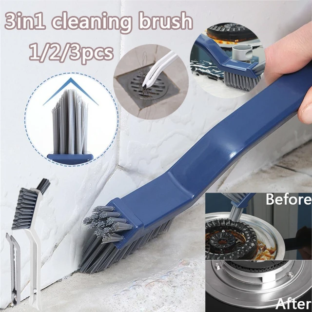 1/2/3pcs 3in1 Multifunctional Cleaning Gap Brush Bathroom Floor Window Gap  Dust Cleaner Brush Cleaning Tools For Home - AliExpress