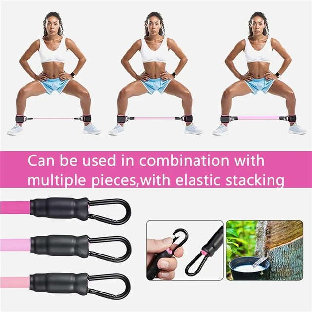 Resistance Band Set Workout Exercise Equipments Ankle Straps Fitness Yoga Elastic Fitness Bands For Home Gym Man And Woman Sport 3