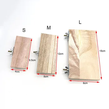 Natural Wood Pet Parrot Raw Wood Fork Tree Branch Stand Rack Squirrel Bird Hamster Branch Perches Chew Bite Toys Stick