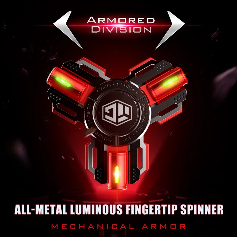 Permanent Glow Fidget Hand Spinner Alloy Material Long Rotation High Speed EDC Child Adult ADHD Stress Relief Toy Gifts_voghion.com