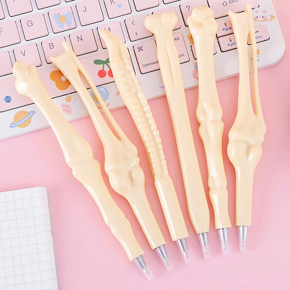 

5Pcs/Set Novelty Funny Bone Shape Ballpoint Pen School Office Writing Supplies Gift Stationery Black Refill