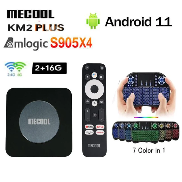 MECOOL KM2 Plus Deluxe Android TV Box With Netflix 4K Certified Dolby  Atmos/Dolby Vision 4+32G WiFi6 1000M LAN Port Media Player - AliExpress