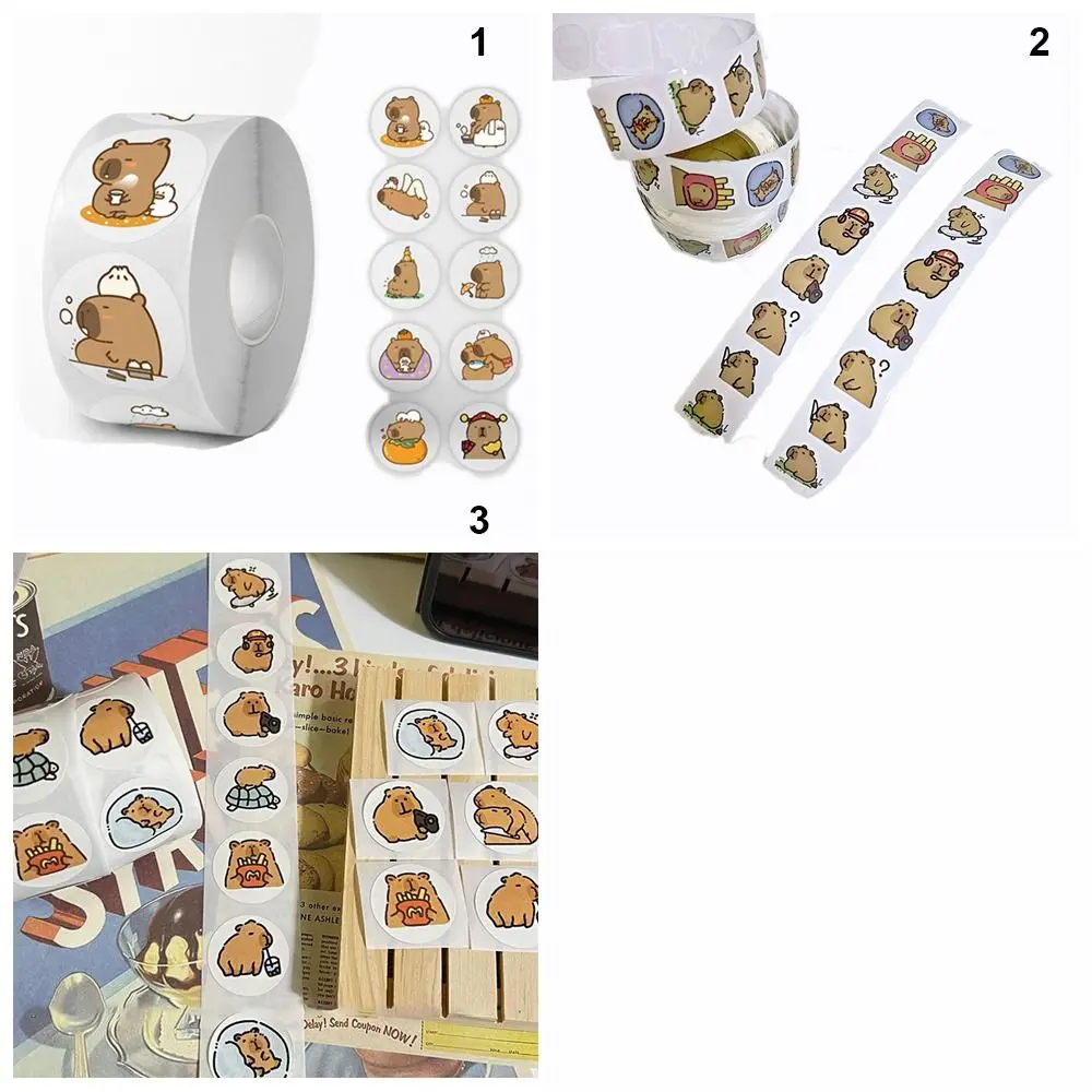 Cartoon Stickers 500PCS Multicolor Capybara Sticker Accessories Decoration Kawaii Graffiti Decal DIY Ornament Luggage cartoon sticker,cartoon stickers,animal stickers