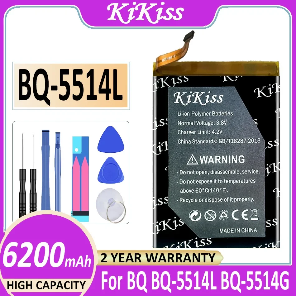 

KiKiss Battery 6200mAh For BQ BQ-5514L Strike Power 4G Bateria
