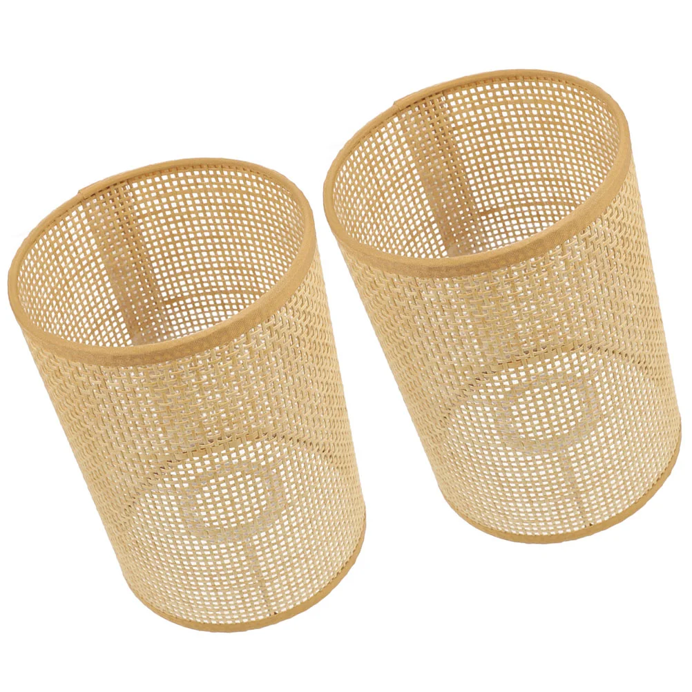 

Rattan Drum Lamp Shade E27 E14 Barrel Lampshade Replacement Clip On Natural Woven Cylinder Light Cover Chandeliers Table