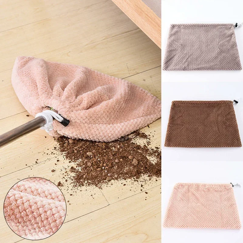 Multi Function Coral Velvet Broom Cover Cloth Floor Mop with Reusable Microfiber Absorbent Mop Household Cleaning Accessories