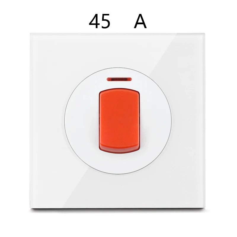 Rewnssin Light Switches and Sockets All Series Glass White Modern Style Random Click Push Button ON OFF EU Outlet Cat5e Socket double light switch Wall Switches