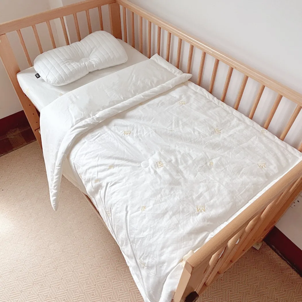 Pure Cotton Embroidered Baby Quilt Newborn Baby Summer Cool Quilt Pure Cotton Four Seasons Breathable Thickened