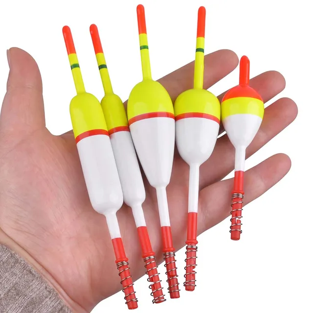5Pcs Slip Bobbers Fishing Floats and Bobbers Wood Slip Bobbers for Crappie Fishing Spring Stick Float Bobbers for Fishing Tackle