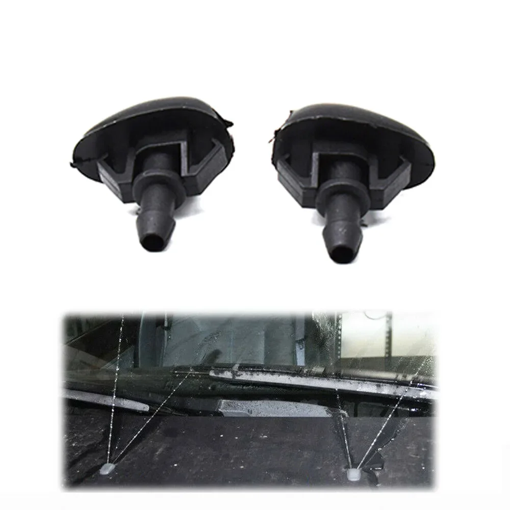 Front Wiper Washer Nozzle 2 Pcs Car Front Windshield Washer Nozzle Kits For Nissan Navara D22 D40 Pickup Silvia S14/15 Sprinkler Water Fan Spout Washer