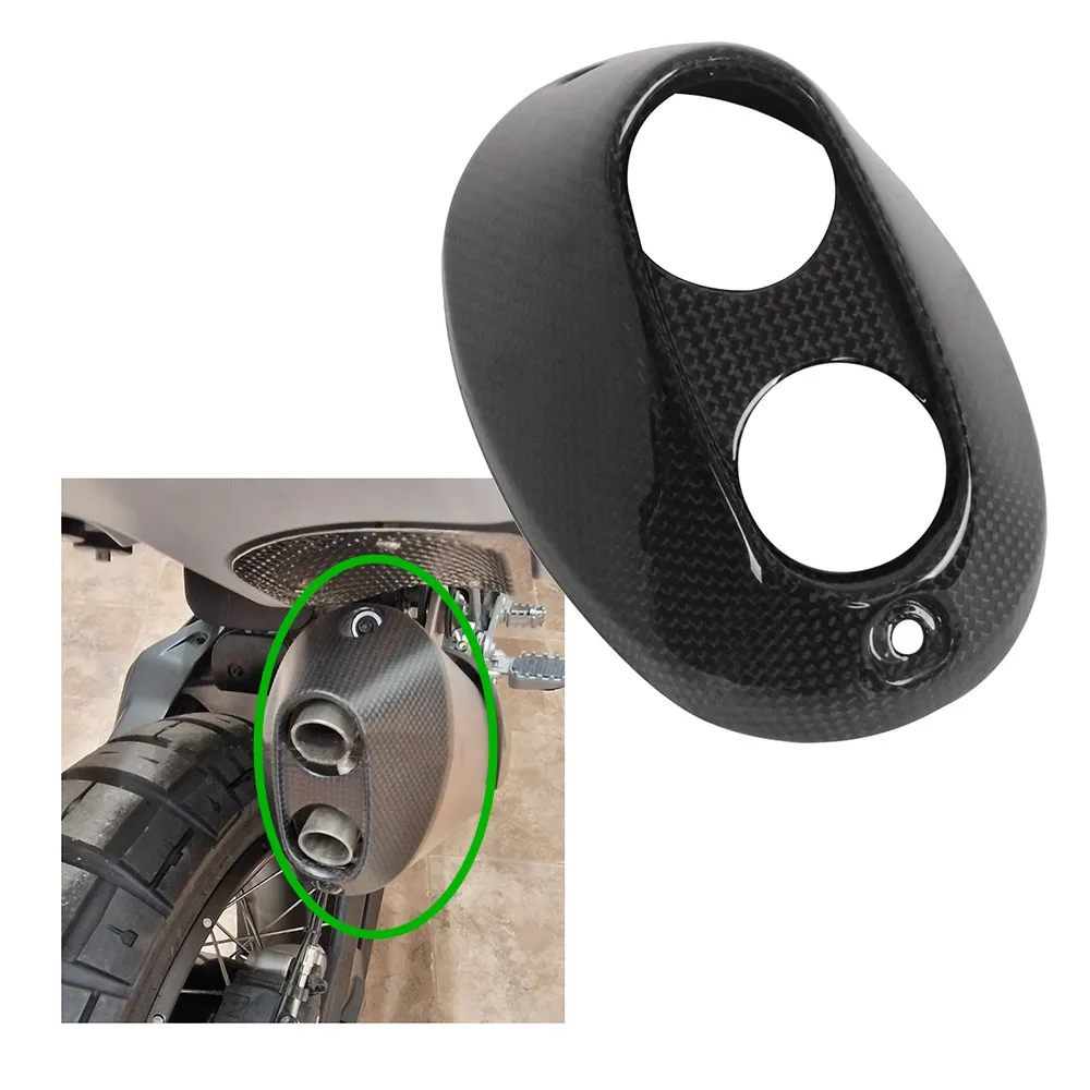 Carbon Fiber Exaust Muffler Pipe Cover Gloss/Matt Guard Adjusting Motorcycle Modification Part For Ducati Desert X DesertX +