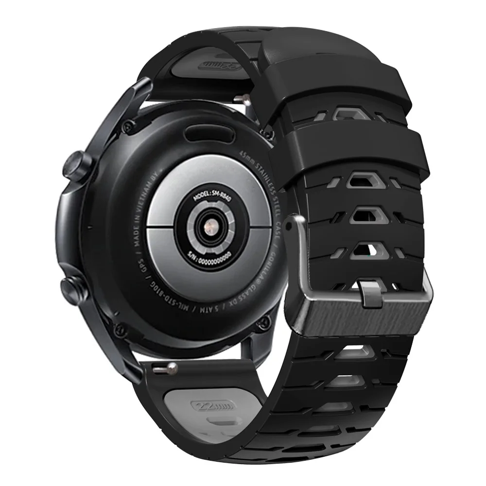 Sport Silicone Strap - 22mm Watchband Replacement for Enhanced Comfort and Style